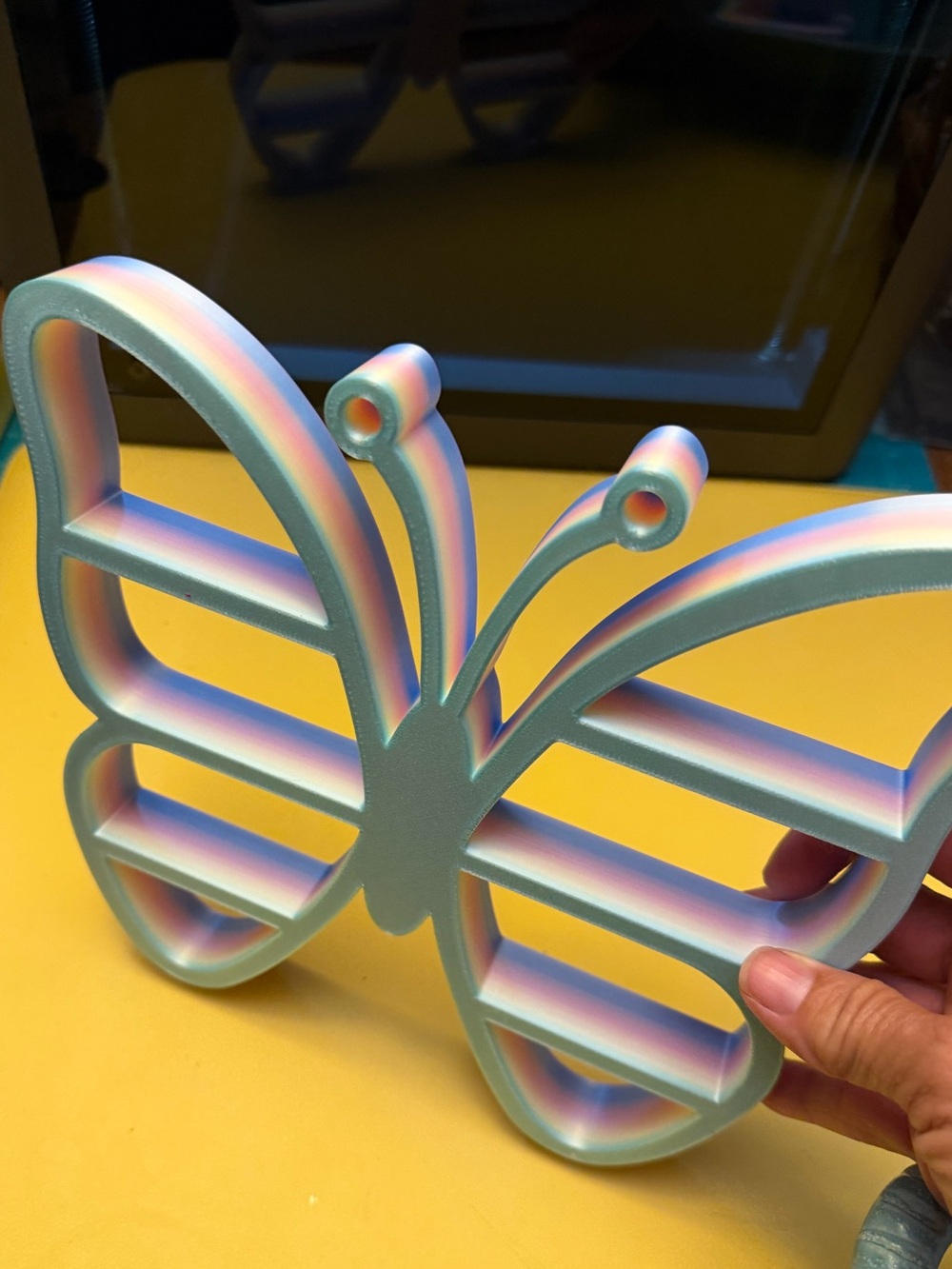 Butterfly Wall Shelf - pastel Rainbow Display Shelf